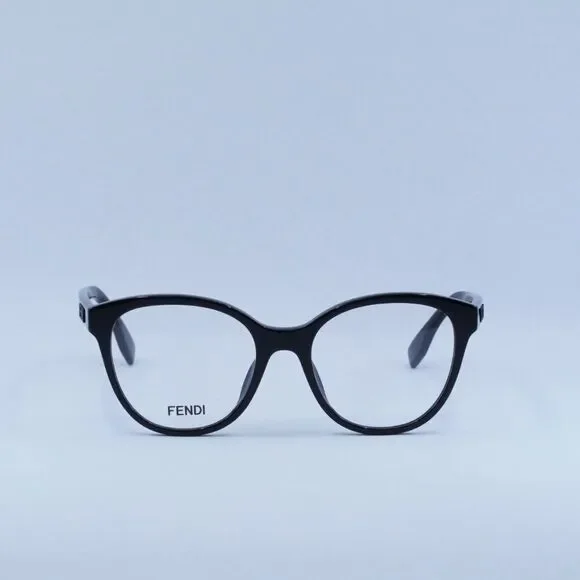 Fendi FE50024I 001 Eyeglasses Shiny Black 52mm Cat Eye Frame display picture 3